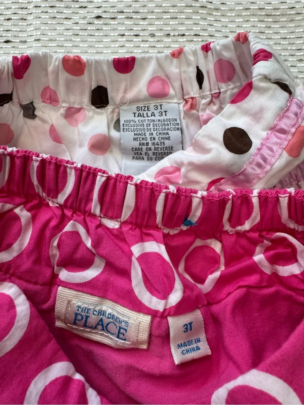 Y2K Kidcore Skort Skirt Set of 2 Girl’s 3T Pink Polka Dots Girly